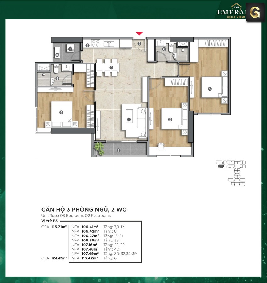 dự án căn hộ The Emerald Golf View Bình Dương