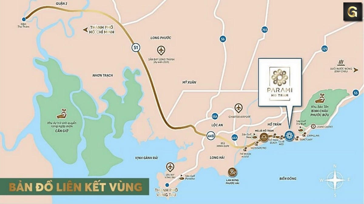 vi tri parami resort ho tram