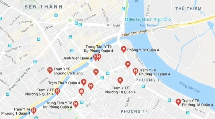benh vien va trung tam y te quan 4