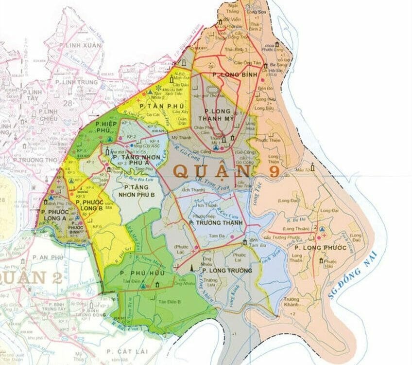 Quận 9 gần những quận nào