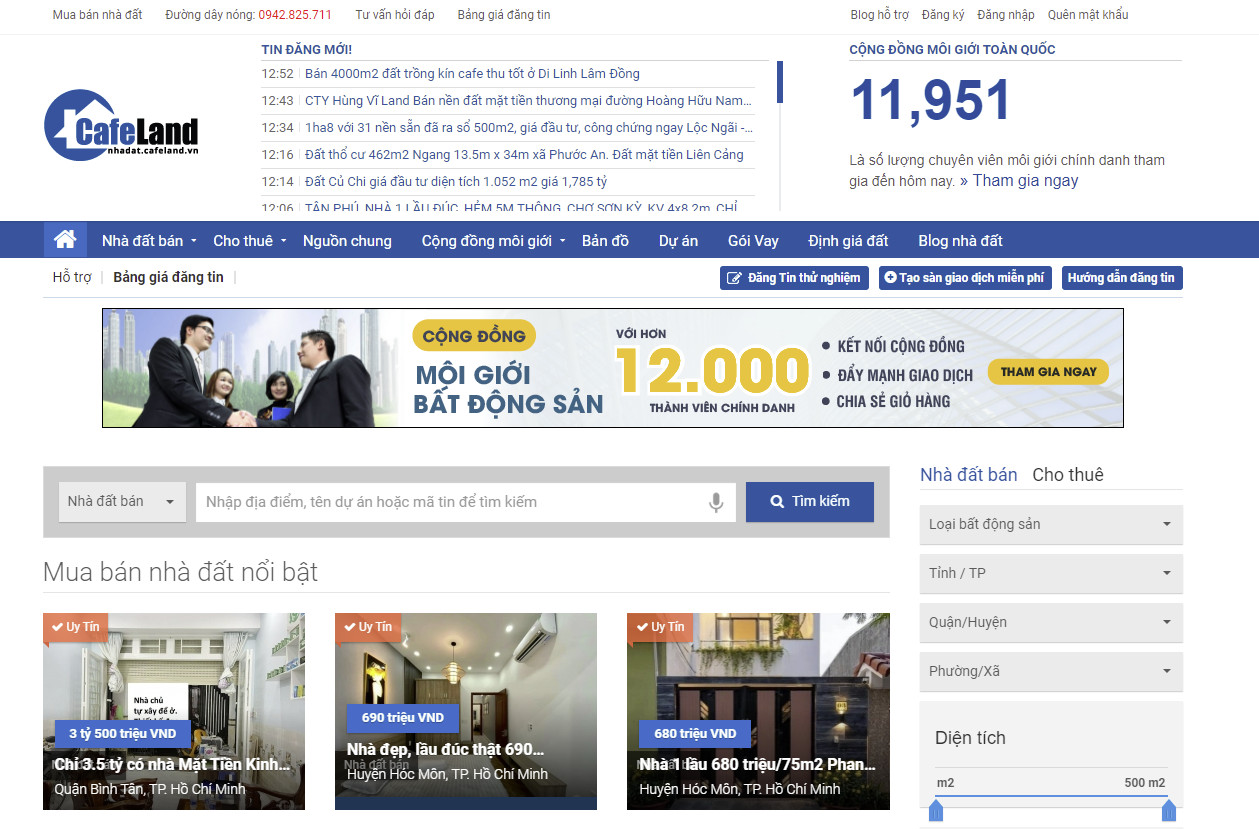 website đăng tin bất động sản