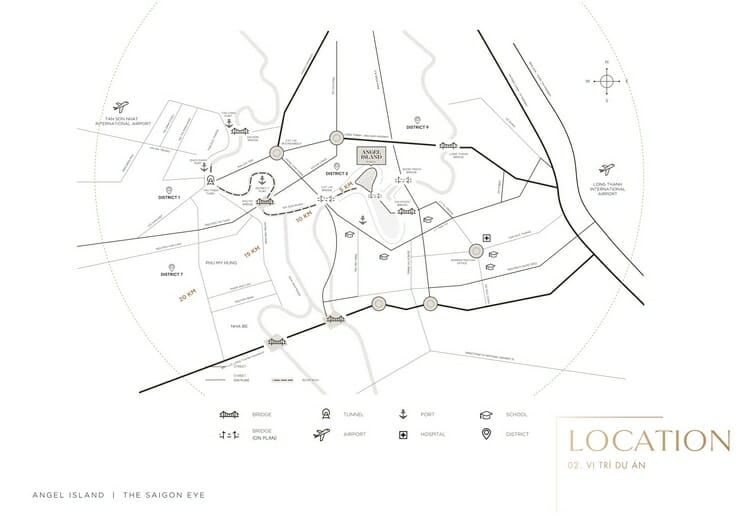 Đánh giá vị trí dự án Angel Island Sông Tiên