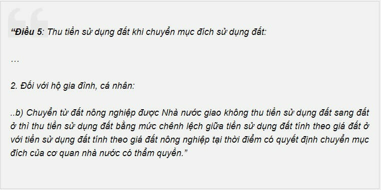 đất trồng cây lâu năm muốn lên thổ cư