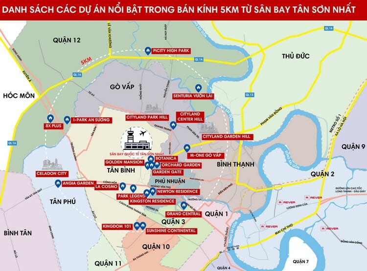 Dự án gần sân bay tân sơn nhất