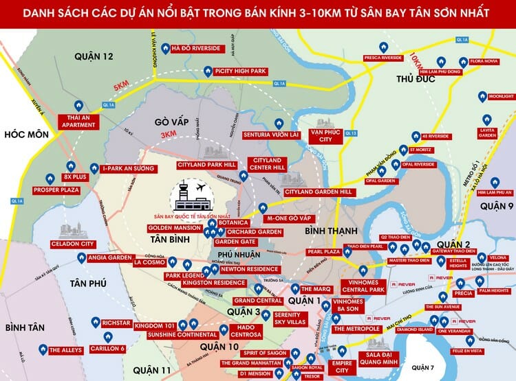 Dự án gần sân bay tân sơn nhất