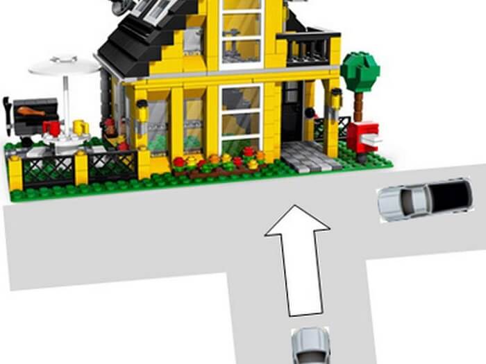 Đường đâm vào hông nhà