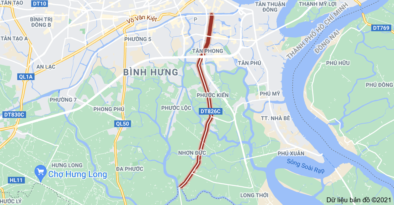 Đường Lê Văn Lương Nhà Bè