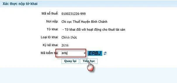 kê khai thuế qua mạng cho thuê nhà