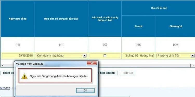 kê khai thuế qua mạng cho thuê nhà