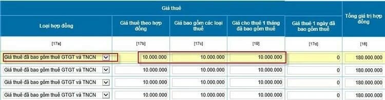 kê khai thuế qua mạng cho thuê nhà
