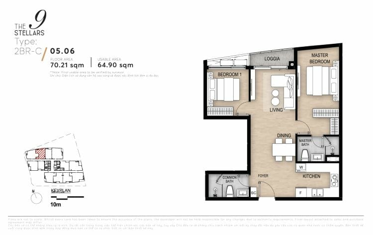 Mặt bằng biệt thự và căn hộ The 9 Stellars