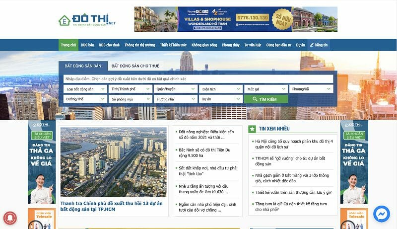 website đăng tin bất động sản