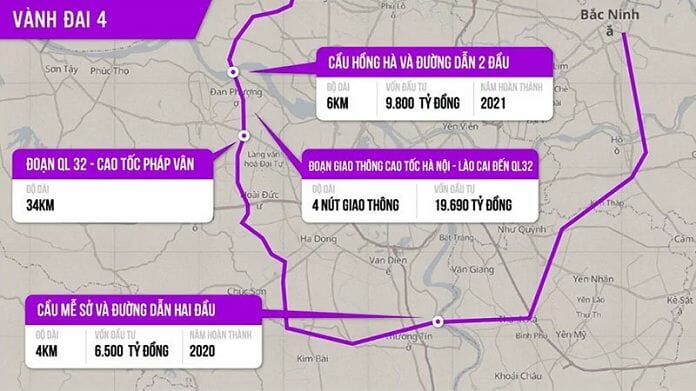 quy hoạch đường vành đai 4 Hà Nội