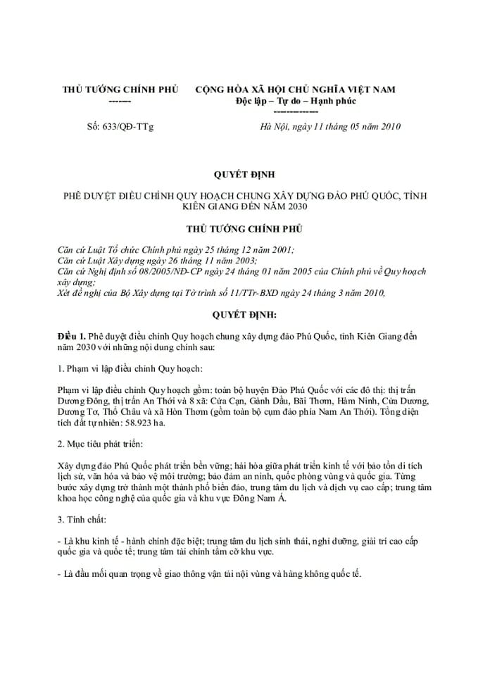 bản đồ quy hoạch Phú Quốc