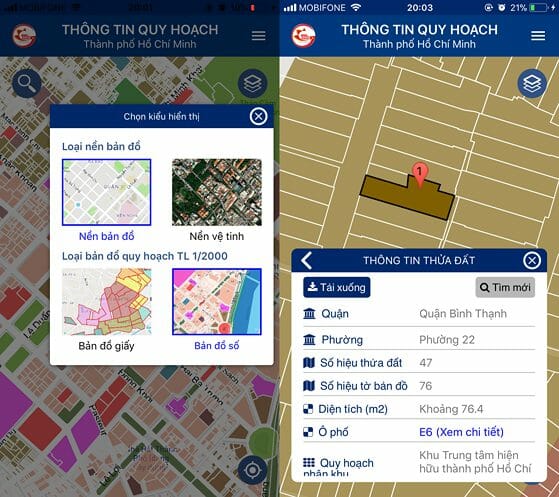 Tra cứu quy hoạch Tp.Hồ Chí Minh