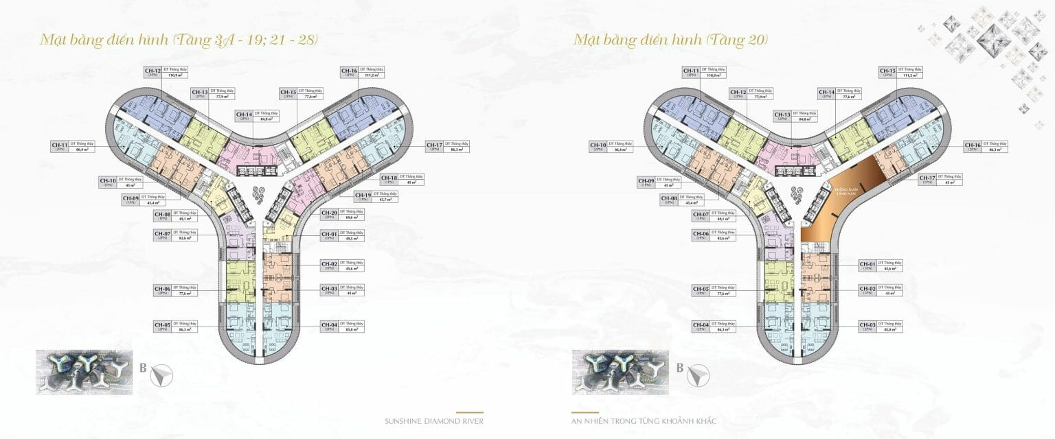 mat bang sunshine diamond river D2 D3